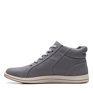 NWT Clarks Women's Breeze Glide Lace-up Zip Sneakers - Dark Grey 10